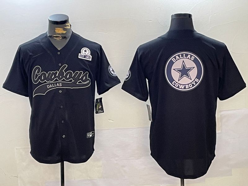 Men Dallas Cowboys Blank Black Joint Name 2024 Nike Limited NFL Jersey style 7->dallas cowboys->NFL Jersey
